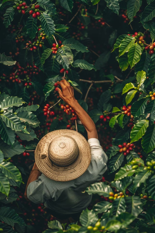 adulte-cueillant-des-cerises-de-café