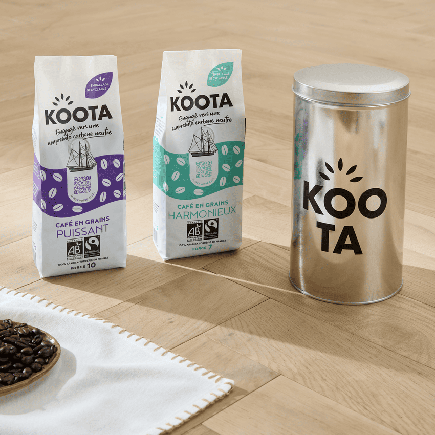 Boîte métal de conservation pour café Koota